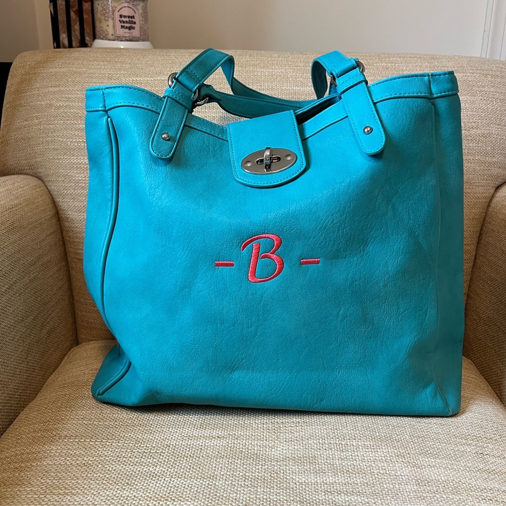 Initials Inc Turquoise Aqua Tote Bag